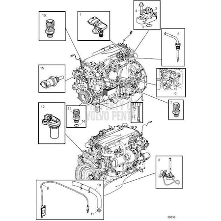 Volvo Penta Pressure Sensor V2 22172068